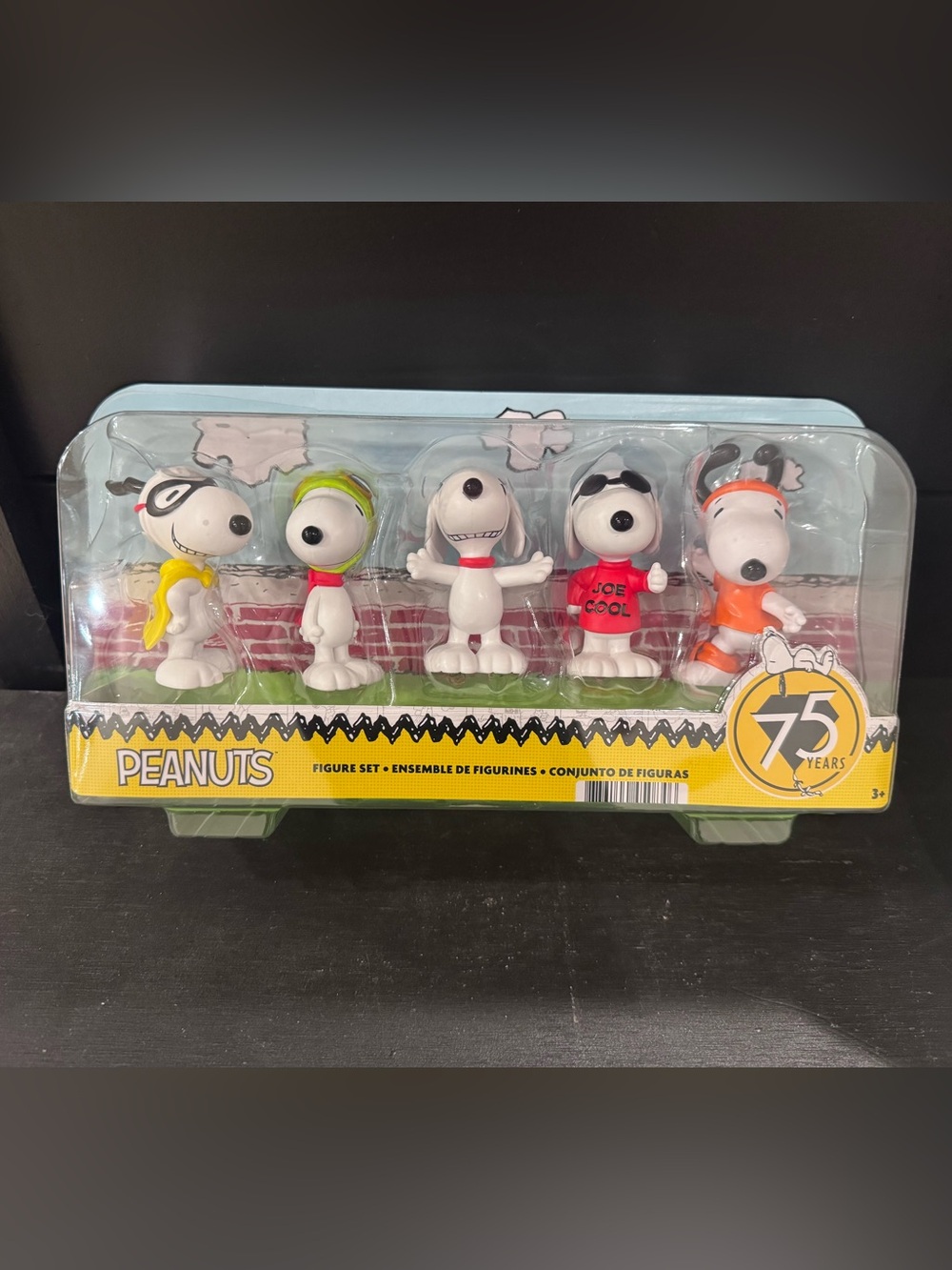 NEW Peanuts Snoopy 75th Anniversary Figure Set of 5 Joe Cool Flying Ace